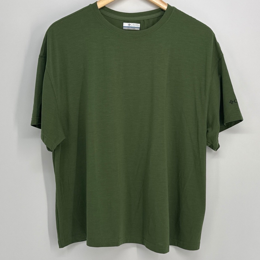 Columbia T-Shirt Mens XL Green Short Sleeve Recycled Blend Active Crew Neck
